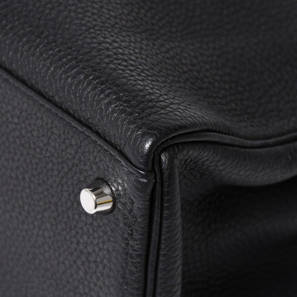 極美品 HERMES エルメス ケリー32 内縫 ブラック Z刻印 シルバー金具 ハンドバッグ 2WAY 中古 4a009104