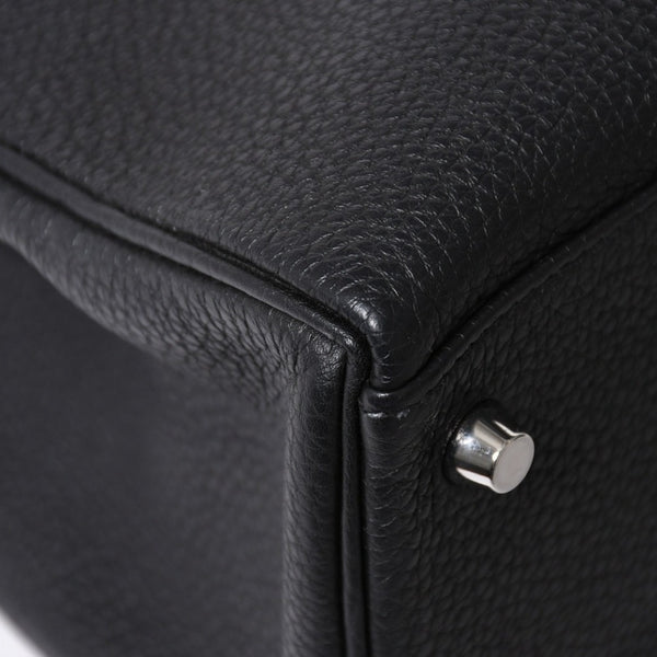 極美品 HERMES エルメス ケリー32 内縫 ブラック Z刻印 シルバー金具 ハンドバッグ 2WAY 中古 4a009104