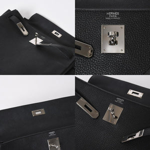 極美品 HERMES エルメス ケリー32 内縫 ブラック Z刻印 シルバー金具 ハンドバッグ 2WAY 中古 4a009104