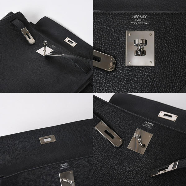 極美品 HERMES エルメス ケリー32 内縫 ブラック Z刻印 シルバー金具 ハンドバッグ 2WAY 中古 4a009104