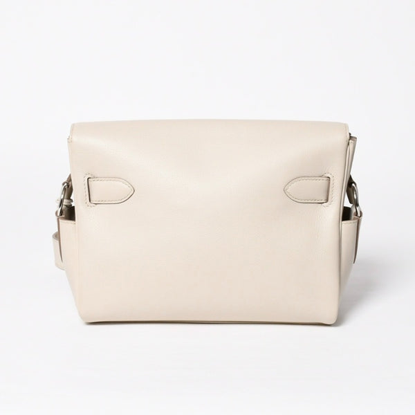 Like new HERMES Shoulder bag Kelly Messenger PM bag Evercolor Beton Silver hardware K stamp Used 4a009077