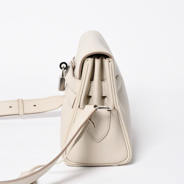Like new HERMES Shoulder bag Kelly Messenger PM bag Evercolor Beton Silver hardware K stamp Used 4a009077