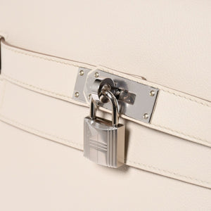 Like new HERMES Shoulder bag Kelly Messenger PM bag Evercolor Beton Silver hardware K stamp Used 4a009077