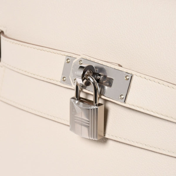 Like new HERMES Shoulder bag Kelly Messenger PM bag Evercolor Beton Silver hardware K stamp Used 4a009077