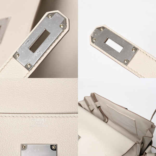 Like new HERMES Shoulder bag Kelly Messenger PM bag Evercolor Beton Silver hardware K stamp Used 4a009077