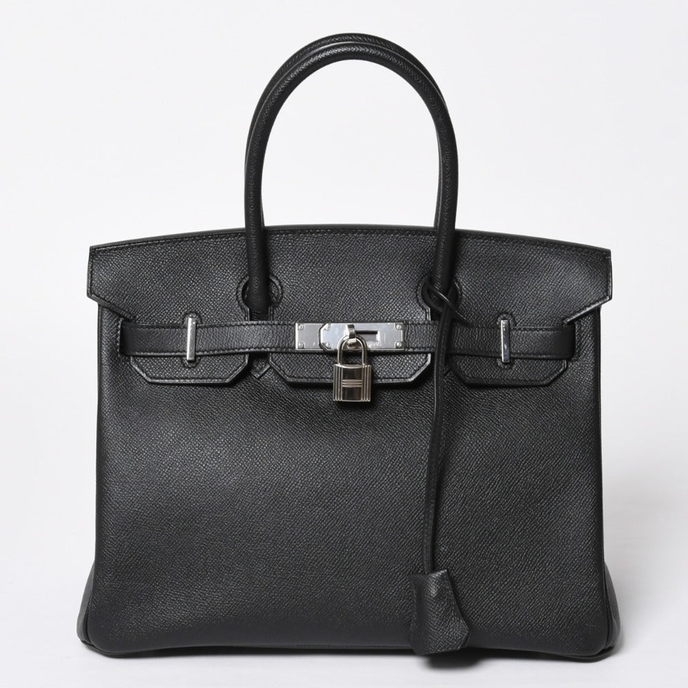 新品同様 HERMES エルメス BIRKIN 30 バーキン30 ハンドバッグ ブラックヴォーエプソン SV金具 A刻印 中古 4a009075