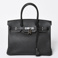 新品同様 HERMES エルメス BIRKIN 30 バーキン30 ハンドバッグ ブラックヴォーエプソン SV金具 A刻印 中古 4a009075