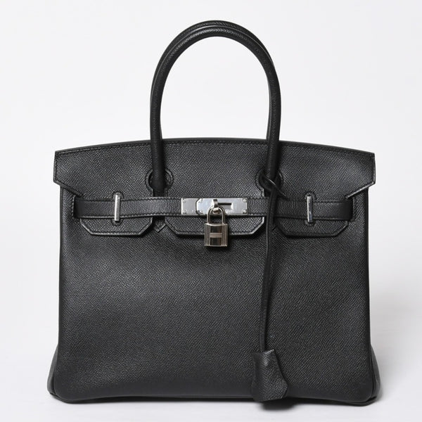 新品同様 HERMES エルメス BIRKIN 30 バーキン30 ハンドバッグ ブラックヴォーエプソン SV金具 A刻印 中古 4a009075