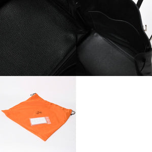 極美品 HERMES エルメス BIRKIN バーキン35 ブラック シルバー金具 トゴハンドバッグ □F刻印 中古 4a009121
