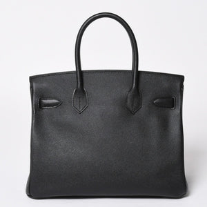 新品同様 HERMES エルメス BIRKIN 30 バーキン30 ハンドバッグ ブラックヴォーエプソン SV金具 A刻印 中古 4a009075