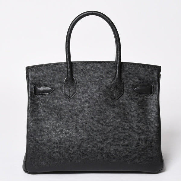 新品同様 HERMES エルメス BIRKIN 30 バーキン30 ハンドバッグ ブラックヴォーエプソン SV金具 A刻印 中古 4a009075