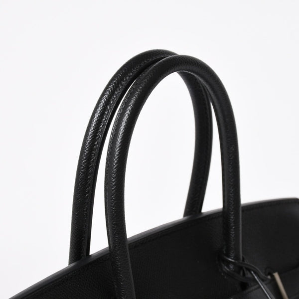新品同様 HERMES エルメス BIRKIN 30 バーキン30 ハンドバッグ ブラックヴォーエプソン SV金具 A刻印 中古 4a009075