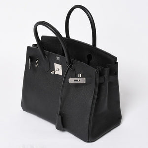 新品同様 HERMES エルメス BIRKIN 30 バーキン30 ハンドバッグ ブラックヴォーエプソン SV金具 A刻印 中古 4a009075