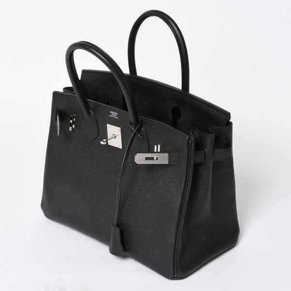 新品同様 HERMES エルメス BIRKIN 30 バーキン30 ハンドバッグ ブラックヴォーエプソン SV金具 A刻印 中古 4a009075