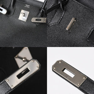 新品同様 HERMES エルメス BIRKIN 30 バーキン30 ハンドバッグ ブラックヴォーエプソン SV金具 A刻印 中古 4a009075