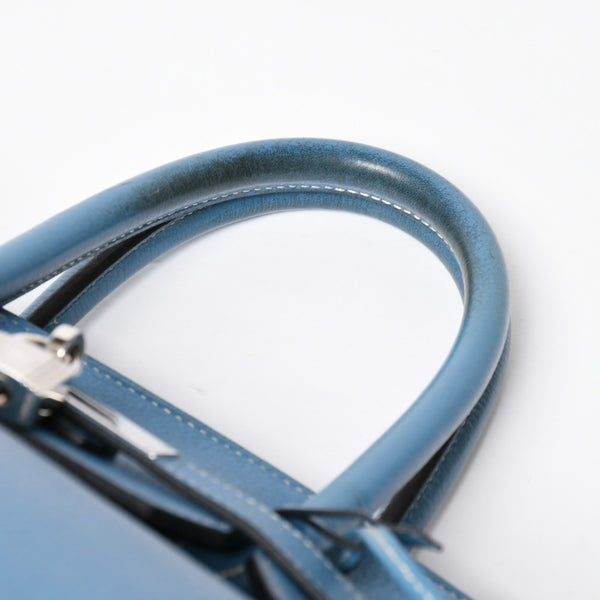 HERMES エルメス BIRKIN バーキン35 ブルージーン シルバー金具 トリヨンクレマンス ハンドバッグ □H刻印 中古 4a009076