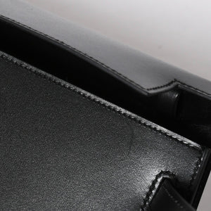 新品未使用 HERMES エルメス ケリーエラン 2WAY ショルダーバッグ ボックスカーフ ブラック ゴールド金具 G刻印 中古 4a009107