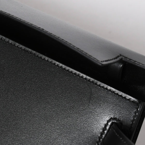 新品未使用 HERMES エルメス ケリーエラン 2WAY ショルダーバッグ ボックスカーフ ブラック ゴールド金具 G刻印 中古 4a009107