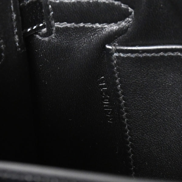 新品未使用 HERMES エルメス ケリーエラン 2WAY ショルダーバッグ ボックスカーフ ブラック ゴールド金具 G刻印 中古 4a009107