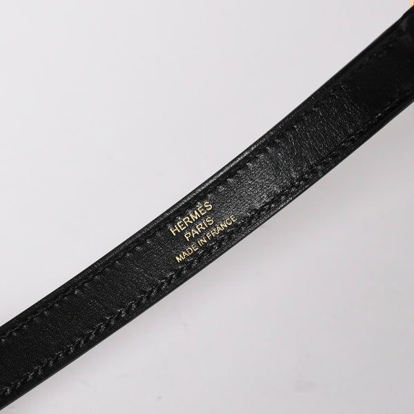 新品未使用 HERMES エルメス ケリーエラン 2WAY ショルダーバッグ ボックスカーフ ブラック ゴールド金具 G刻印 中古 4a009107