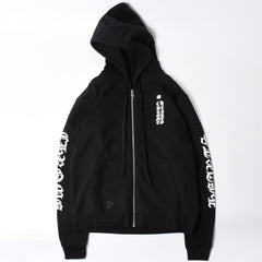 新品未使用 CHROME HEARTS クロムハーツ ジップアップ フーディー サイズM オールドイングリッシュ ダガー ブラック 新型 中古 4a009098