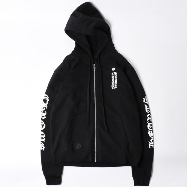 新品未使用 CHROME HEARTS クロムハーツ ジップアップ フーディー サイズM オールドイングリッシュ ダガー ブラック 新型 中古 4a009098