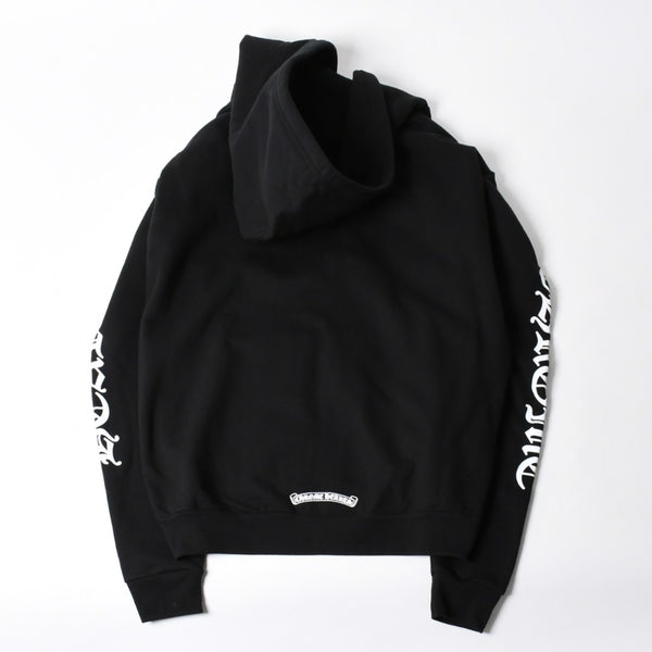新品未使用 CHROME HEARTS クロムハーツ ジップアップ フーディー サイズM オールドイングリッシュ ダガー ブラック 新型 中古 4a009098