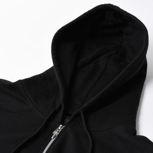 新品未使用 CHROME HEARTS クロムハーツ ジップアップ フーディー サイズM オールドイングリッシュ ダガー ブラック 新型 中古 4a009098