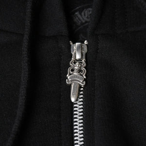 新品未使用 CHROME HEARTS クロムハーツ ジップアップ フーディー サイズM オールドイングリッシュ ダガー ブラック 新型 中古 4a009098