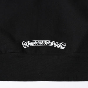 新品未使用 CHROME HEARTS クロムハーツ ジップアップ フーディー サイズM オールドイングリッシュ ダガー ブラック 新型 中古 4a009098