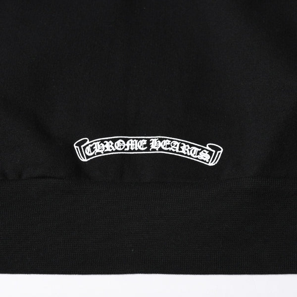 新品未使用 CHROME HEARTS クロムハーツ ジップアップ フーディー サイズM オールドイングリッシュ ダガー ブラック 新型 中古 4a009098