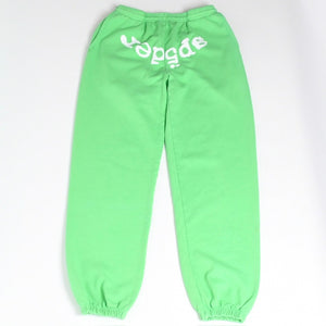 Sp5der スパイダー スウェットパンツ サイズS パフプリント ライトグリーン YSL YOUNG THUG ヤングサグ 美品 中古 4a008355