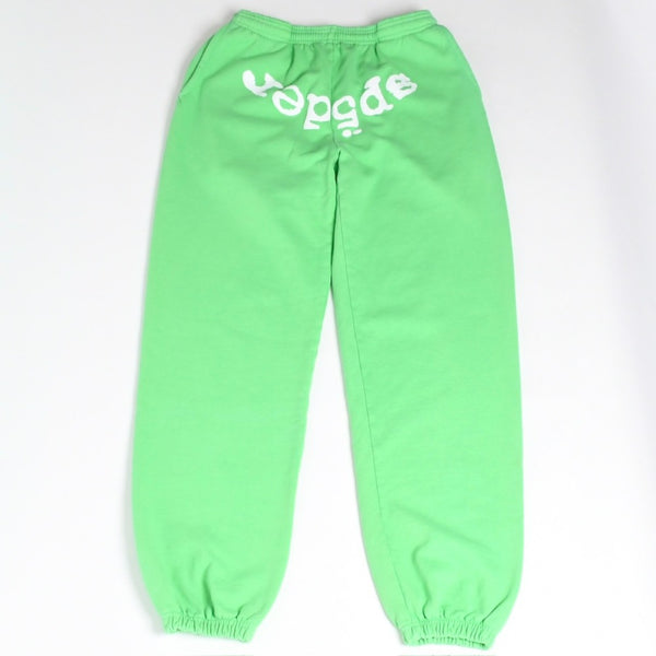 Sp5der スパイダー スウェットパンツ サイズS パフプリント ライトグリーン YSL YOUNG THUG ヤングサグ 美品 中古 4a008355
