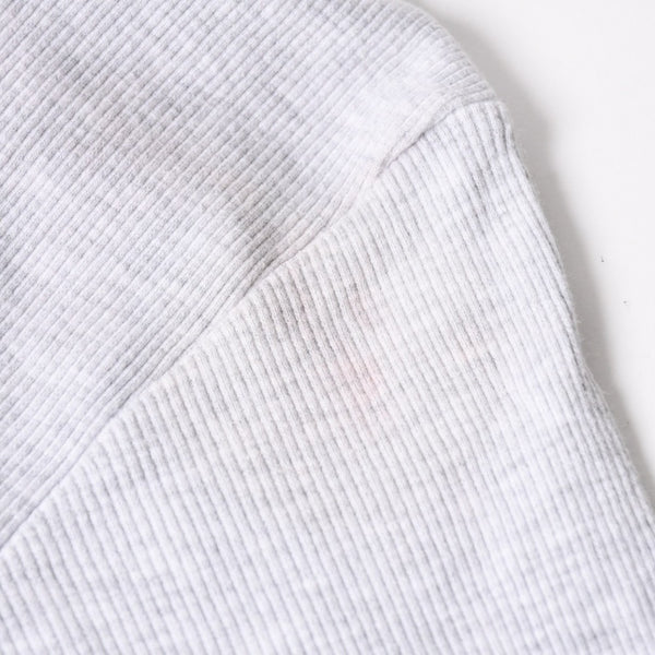 STUSSY ステューシー ハーフジップ 半袖ポロシャツ サイズ10 ストックロゴ グレー ブラック レディース 刺繍 美品 中古 4a008566