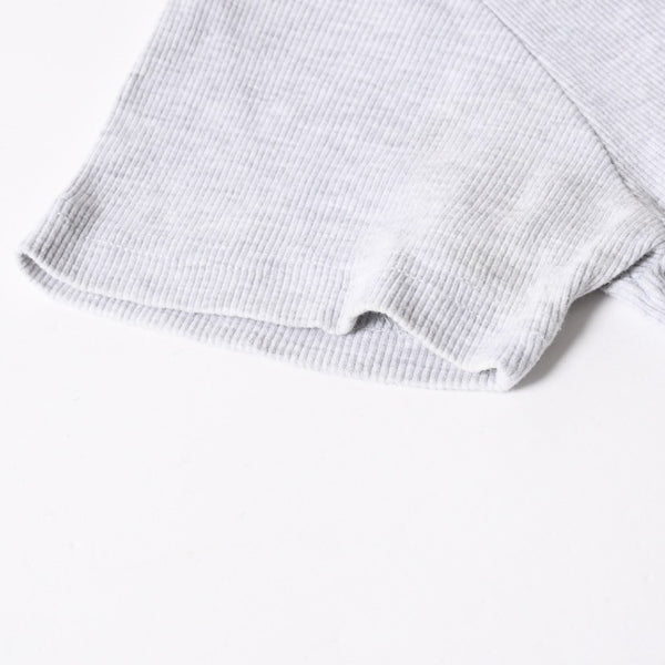 STUSSY ステューシー ハーフジップ 半袖ポロシャツ サイズ10 ストックロゴ グレー ブラック レディース 刺繍 美品 中古 4a008566