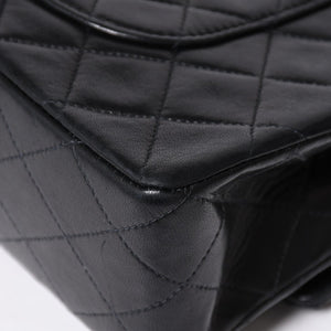 CHANEL シャネル マトラッセ25 Wフラップ Wチェーンショルダーバッグ 3番台 ラムスキン ココマーク ブラック ゴールド金具 美品 中古 4a009110