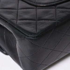 CHANEL シャネル マトラッセ25 Wフラップ Wチェーンショルダーバッグ 3番台 ラムスキン ココマーク ブラック ゴールド金具 美品 中古 4a009110