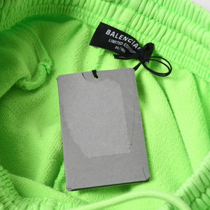 BALENCIAGA バレンシアガ LIMITED EDITION リミテッドエディション Acid Arab スウェットパンツ ボトムス パンツ ネオングリーン ブラック サイズS 美品 中古 4a008406