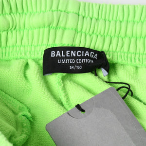 BALENCIAGA バレンシアガ LIMITED EDITION リミテッドエディション Acid Arab スウェットパンツ ボトムス パンツ ネオングリーン ブラック サイズS 美品 中古 4a008406
