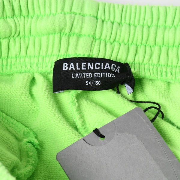 BALENCIAGA バレンシアガ LIMITED EDITION リミテッドエディション Acid Arab スウェットパンツ ボトムス パンツ ネオングリーン ブラック サイズS 美品 中古 4a008406