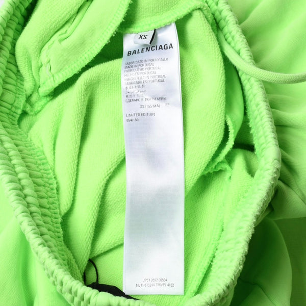 BALENCIAGA バレンシアガ LIMITED EDITION リミテッドエディション Acid Arab スウェットパンツ ボトムス パンツ ネオングリーン ブラック サイズS 美品 中古 4a008406