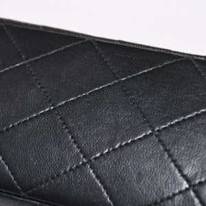 CHANEL シャネル マトラッセ25 Wフラップ Wチェーンショルダーバッグ 3番台 ラムスキン ココマーク ブラック ゴールド金具 美品 中古 4a009110