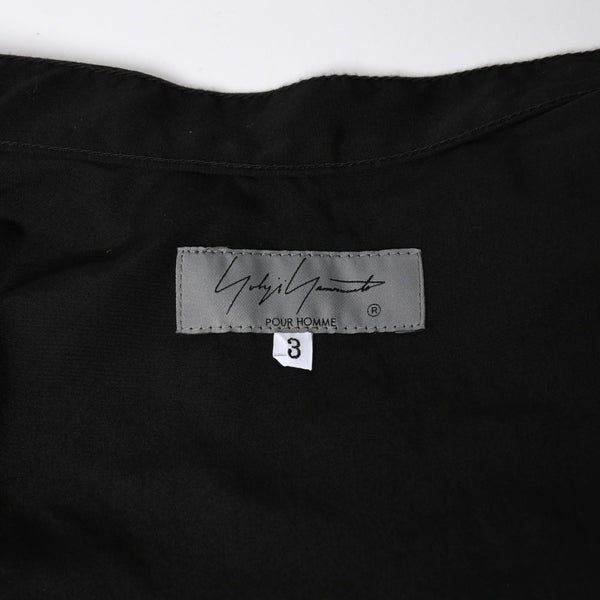 新品同様品 Yohji Yamamoto ヨウジヤマモト シャツ 長袖シャツ ブラック HZ-B04-001 サイズ3 日本製 中古 4a008746