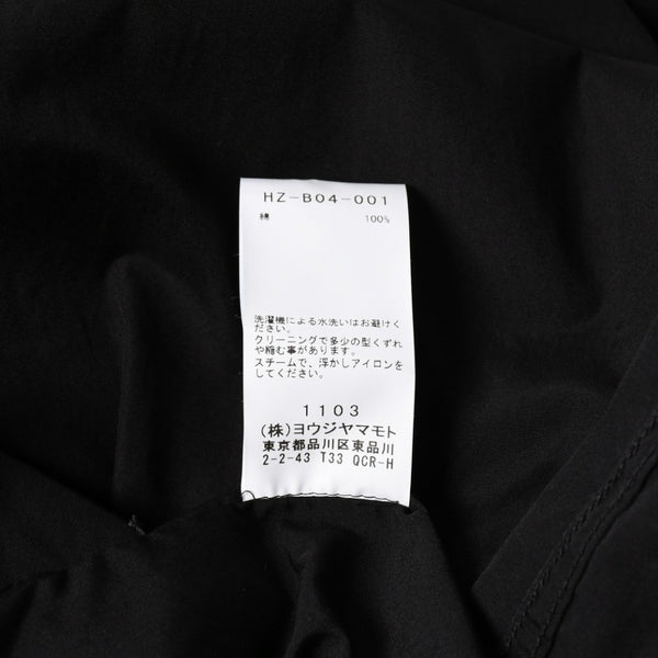 新品同様品 Yohji Yamamoto ヨウジヤマモト シャツ 長袖シャツ ブラック HZ-B04-001 サイズ3 日本製 中古 4a008746