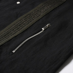 新品同様 NEEDLES ニードルズ TRACK OPEN COLLAR SHIRT-COTTON LINEN SX1595 Lサイズ ブラック ヌビアン20周年別注 中古 4a008740