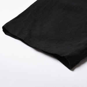 新品同様 NEEDLES ニードルズ TRACK OPEN COLLAR SHIRT-COTTON LINEN SX1595 Lサイズ ブラック ヌビアン20周年別注 中古 4a008740