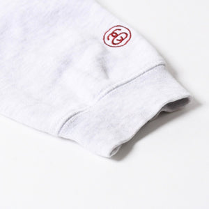 Stussy ステューシー レディース Hoodie フーディー パーカー グレー レッド バーガンディ クロップド 美品 中古 4a008419