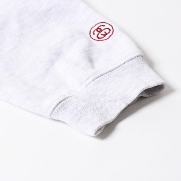 Stussy ステューシー レディース Hoodie フーディー パーカー グレー レッド バーガンディ クロップド 美品 中古 4a008419