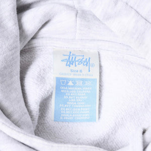 Stussy ステューシー レディース Hoodie フーディー パーカー グレー レッド バーガンディ クロップド 美品 中古 4a008419