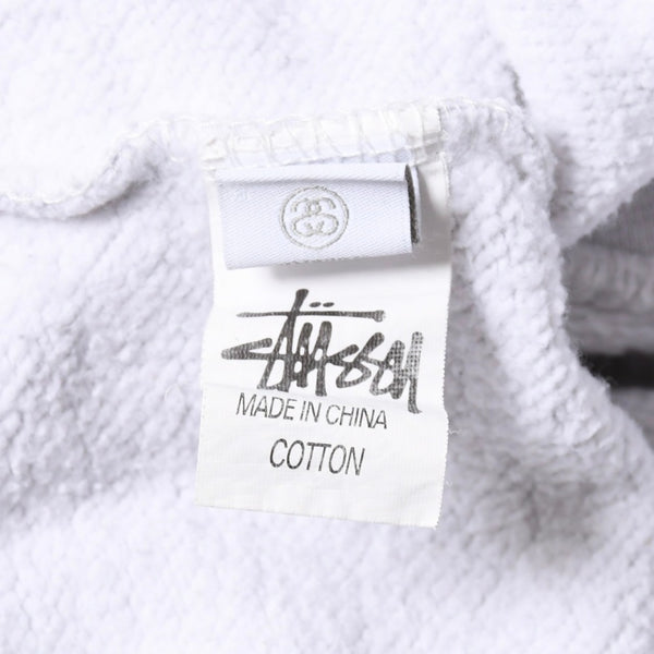 Stussy ステューシー レディース Hoodie フーディー パーカー グレー レッド バーガンディ クロップド 美品 中古 4a008419